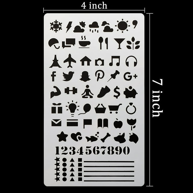 Ltdhehe Modèle Bloc-Notes Fournitures Stylo Modèle DIY Ensemble en Plastique pour Scrapbooking Dessin en Couleur & Papeterie