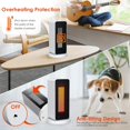 thumbnail image 4 of Space Heaters for Indoor Use Electric Oscillation Portable Electric Space Heater Ceramic Heater with Thermostat Fast Heating Ultra Quiet Small Space Heater for Office Home Room White, 4 of 7