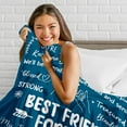 thumbnail image 3 of Best Friend Birthday Gifts for Women, Christmas Blanket for Bestfriend - Bestie - BFF, Blanket Friendship Best Friends Woman Christmas Idea Gifts Blanket, 3 of 6