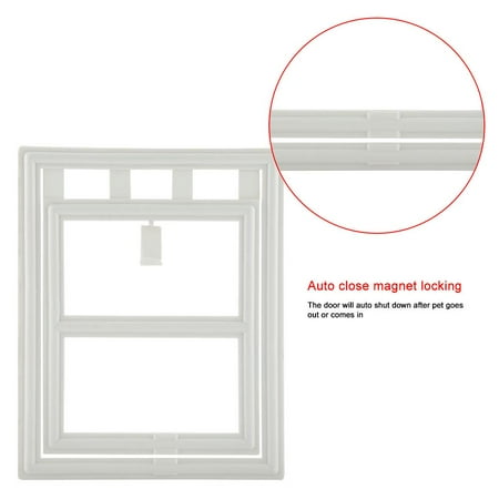 Vbestlife Plastic Pet Dog Puppy Cat Door Magnetic Locking Safe