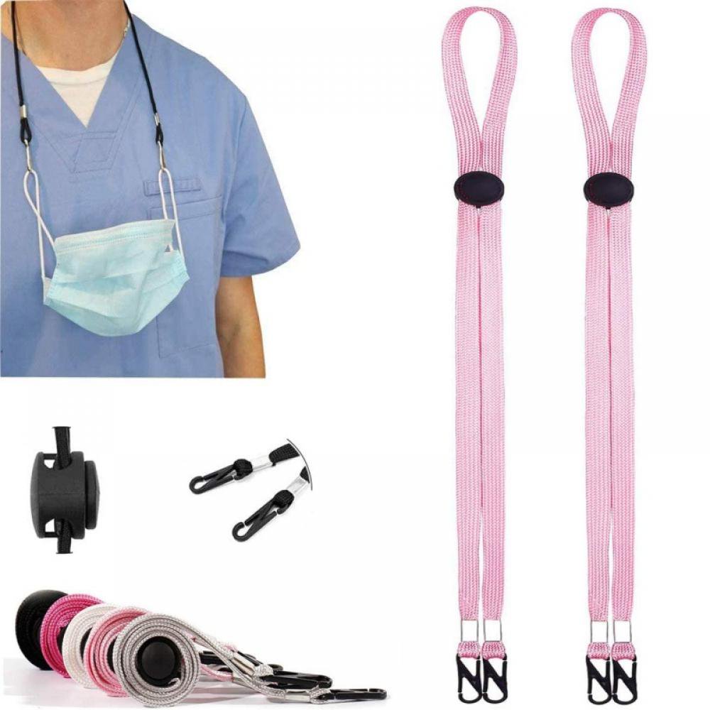 Face Mask Lanyards, Mask Holder Adjustable Mask Lanyard with Clips Face