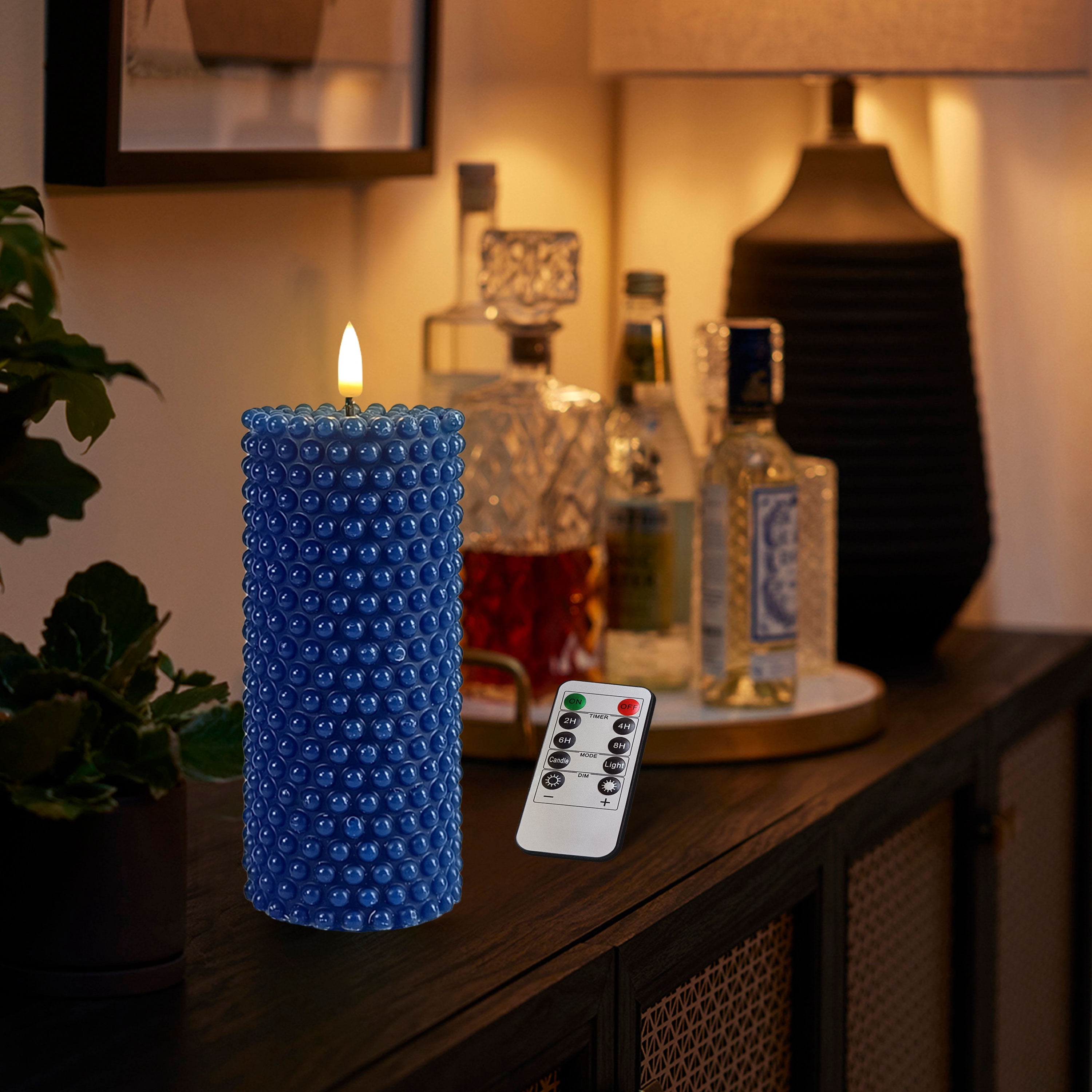 3D-Wick Pillar Candles Flickering Flameless Candles, Real Wax LED Candles with Remote and Timer, Battery Operated Pillar Candles for Room Elegant Decor Home Wedding Decoration