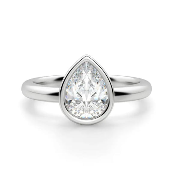 OM-RE Solitaire G Diamond Engagement Ring, 2 ct, 14k Gold