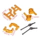 thumbnail image 5 of Coches de radiocontrol, pieza de mejora, conjunto de brazo oscilante delantero, modelo de nudillo de dirección, reemplazo de montaje de estilo de coche de Control remoto para TAMIYA CC01 oro sidaley FN001278-03, 5 of 7