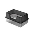 thumbnail image 1 of Caja de arena de acero inoxidable, lavabo de limpieza para gatos semicerrado, bandeja de arena para gatos portátil, orinal abierto para gatitos, bande 50cmx35cmx28cm negro, 1 of 8