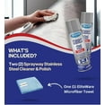 thumbnail image 3 of Eliteware Sprayway Stainless Steel Cleaner Bundle with Microfiber Cloth, 15 Oz, 2 Count, 2 Pack, 3 of 5