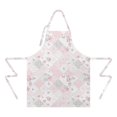 thumbnail image 2 of Pioneer Flower Floral Print Pattern Apron for Women and Men, Cotton Linen Waterproof with Pockets, Adjustable, 33x27 Inch for Kitchen, Gardening, BBQ, Salon, 2 of 6