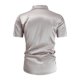 thumbnail image 4 of Blusa y camisa de manga corta con cuello vuelto para hombre, camisa brillante de manga corta con cuello vuelto, blusa de manga corta con cuello vuelto, abrigo de poliéster para hombre, 4 of 8