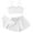 White, variant on Huowey Toddler Girls Swimsuit 3 Piece Cute High Waisted Ruffle Trim Swimsuit Bikini Sets With Beach Shorts Swimwear,Red,10-12 Years