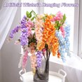 thumbnail image 4 of Flores Colgantes Artificiales de Wisteria Uxcell, Guirnalda Floral Falsa de 3.9 Pies de Seda para Arco de Boda, Fiesta, Jardín de Casa, Púrpura, 4 of 7