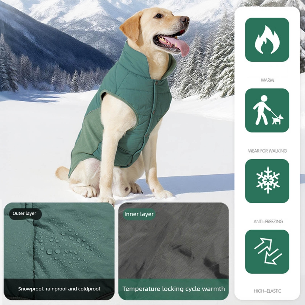 WINDLAND Dog Vest Clothes Outfit Thick Coat Clothes for Boy Girl Dog Winter Apparel