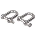 thumbnail image 1 of Lifting Hooks, Clamps Shackles 2pcs Boats Marine Metal M4/4mm Screw Pin Anchor Chain D Shackle Rigging Tool, 1 of 3