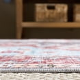 thumbnail image 5 of SAFAVIEH Martha Stewart Sunny Medallion Machine Washable Area Rug, Red/Blue, 6' x 6' Square, 5 of 11