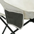 thumbnail image 6 of Portable Camp Chairs, Folding Lightweight Chairs with Carry Bag and Side Storage Pockets, Compact Outdoor Seating for Picnic, Backyard, Tailgating, Set of 2, Beige, 6 of 11