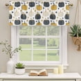 thumbnail image 3 of 2 Pack Valances for Windows, Blue Yellow Fall Window Valances for Living Room/Bedroom/Bathroom, Thanksgiving Pumpkins Star Light Filtering Kitchen Curtain Valance Window Treatment 54"W x18" L, 3 of 9
