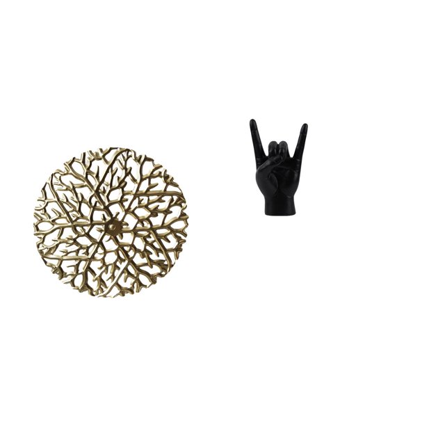 Escultura para colgar en la pared,Decoración de pared de metal para sala de estar,dormitorio y exterior.,Estatua del gesto de la roca,Estatuas y figuras de dedos con gestos de música