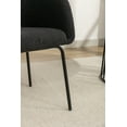 thumbnail image 6 of Upholstered Sherpa Dining Chair, Black Boucle Chairs with Arms, Curved Back Makeup Vanity Chair for Girls Women, Cozy Dining Room Chair with Black Metal Legs, 6 of 9