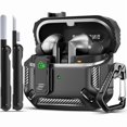 thumbnail image 1 of Chenchen Lock Fit Designed for Samsung Galaxy Buds3 FE (2025) / Buds3 Pro (2024) / Buds 3 Case (2024),with Cleaning kit Full Body Shockproof Carbon Fiber Protection Design, 1 of 1
