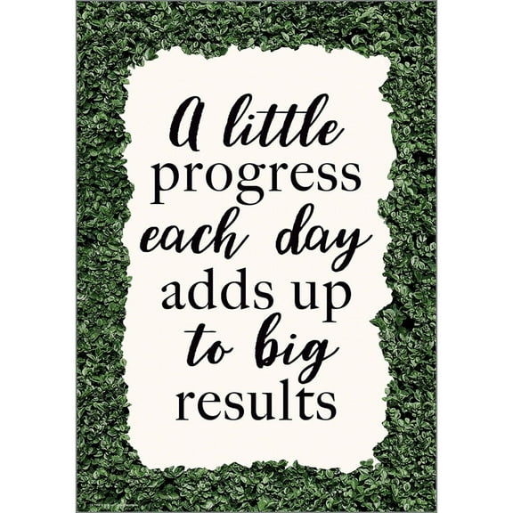 A Little Progress Each Day Adds up to Big Results Positive Poster