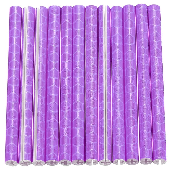 Uxcell 72Pcs Bike Reflective Spoke Skins 0.2" Spoke Reflectors Wraps Wheel Purple