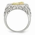 thumbnail image 2 of Stainless Steel Yellow IP-plated With 925 Sterling Silver Eagle Polished Ring Size: 11; for Adults and Teens; for Women and Men, 2 of 7