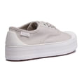 thumbnail image 3 of Palladium Sub Low Women's Lace Up Canvas Platform Sneakers In Grey Size 7.5, 3 of 6