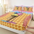 thumbnail image 4 of Erosebridal Watercolor Ice Cream Drip Queen Sheet Sets,Abstract Baseball Print Kids Bed Set 4-Piece, 4 of 6