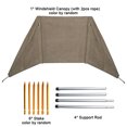 thumbnail image 4 of Tignapoo Versatile Outdoor Windbreak Canopy - Random Color, Ideal for Camping, Hiking, BBQs, and More, Durable Fabric with Easy Setup, Includes Ropes, Support Rods, and Stakes. Size: 160x60 cm., 4 of 6