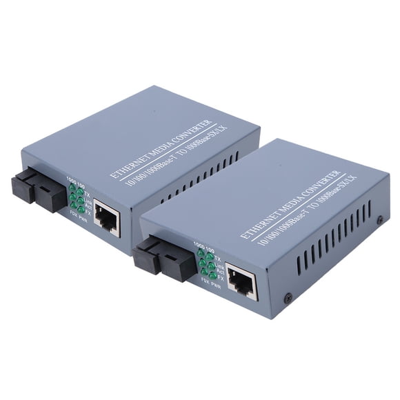 Media Converter Optical Converter Photoelectric Converter HTB-GS-03AB Gigabit Fiber Transceivers Single Mode Single Core Optical Converter US Plug 110~240VHTB-GS-03AB