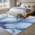 thumbnail image 4 of Large Area Rugs for Living Room Bedroom, Blue Marble 6'x9' Rug Washable Carpet Runner Indoor Outdoor, Gradual Modern Abstract Art Non Slip Floor Mats Rug for Kitchen, Playroom, 4 of 8