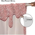 thumbnail image 6 of Rose Gold Eyelash Rod Pocket Blackout Curtains for Bedroom - Modern Feminine Makeup Themed Dripping Glitter Print Window Drapes,Thermal Insulated Room Darkening Curtains 42x63in, 6 of 6