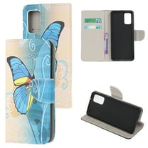 Wallet Case for Samsung Galaxy S20 FE, PU Leather Magnetic Flip Folio Cover with Kickstand Card Slots Phone Case for Samsung Galaxy S20 FE (6.9 Inch),Blue Butterfly
