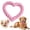 Light Pink, variant on Dog Chew Toys,Valentines Dog Toy,Heart Shaped Rope for Valentine's Day Pets Cotton Chewing Supplies,5 Inch(Light Pink)