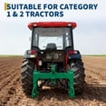 thumbnail image 3 of 3 Point Quick Hitch for Tractors with 2 inch Receiver, 3000 lbs 5 Level Adjustable Heavy Duty Implement Attachment, Category 1 and 2 Compatible for Mowers Plows Landscaping, Orange/Green/Black, 3 of 7