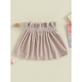 thumbnail image 3 of JYYYBF Infant Toddler Baby Girl Pleated Skirt Velvet Waist Mini Skirt Casual Solid Color Fall Party Princess Skirt, 3 of 6