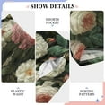 thumbnail image 6 of FORMRS Kids Pajama Pants with Pockets Size 6-8Y Boys Lounge Sleep Bottoms, White and Pink Roses, 6 of 8