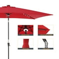 thumbnail image 2 of CHYVARY 10x6.5ft Patio LED Market Shade Table Umbrella for Patio and Outdoor with Tilt Button for Deck, Garden and Pool,Red, 2 of 6