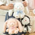 thumbnail image 4 of Bandoleras japonesas de Lolita para niñas, bolsa de mensajero de conejo con orejas largas de encaje de felpa para Cosplay, monedas para pequeña bolsa de teléfono de juguete, novedad de 2021, 4 of 5