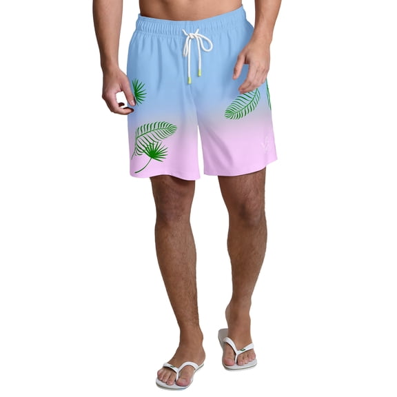 Men's Margaritaville Light Blue Detroit Lions Sunset On The Beach Swim Shorts