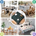 thumbnail image 4 of Math Equations Atomic Symbols Neon Pattern Square Tablecloth,Waterproof Square Table Cover,Wipeable Spillproof Washable Table Cover for Home Kitchen Party Decor 60"x60"(152x152cm), 4 of 6
