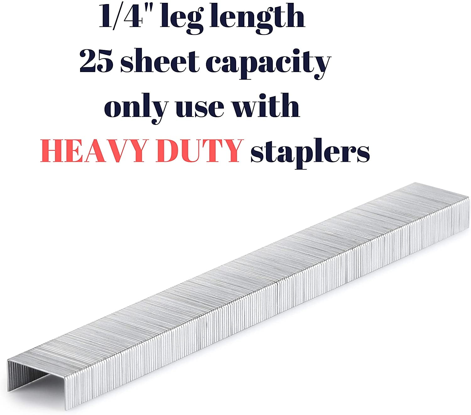 25 Sheet Staple Heavy Duty Staples 1/4 inch Length , 23/6 5000 Pc Staples