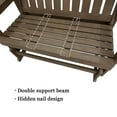 thumbnail image 6 of Mosbrisa Poly Lumber Patio Glider, HIPS Material Weather-Resistant Swing Bench for Outdoor Porch Garden (Deep Brown, 2-Seater), 6 of 8