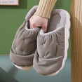 thumbnail image 4 of RUIYANQI Women's Padded House Slippers Quilted Design Plush Lining Anti-Slip Thick Sole Warm Winter Indoor Outdoor Slides For Women Gray Women Sandal, 4 of 7