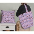 thumbnail image 5 of Soimoi Purple Poly Georgette Fabric Cedar Tree & Fox Animal Decor Fabric Printed Yard 52 Inch Wide, 5 of 5