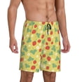 thumbnail image 2 of Sikiie Floral Strawberr Mens Pajama Shorts, Lightweight Lounge Pant with Pockets Soft Sleep Pj Shorts for MenX-Large, 2 of 6