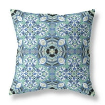 Amrita Sen Designs Amrita Sen Clover Leaf Floral Faux Suede Throw Pillow Zip 16" x 16"