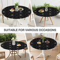 thumbnail image 7 of Black Gothic Sun Moon Star Pattern Round Fitted Tablecloth with Elastic Edge,Dining Table Cover Waterproof,Outdoor Round Tablecloth for Camping,Dining,Indoor and Outdoor, 7 of 7