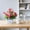 72#Pink, variant on Indoor Artificial Floral Potted Plant, Fence Shaped Pot Design, Maintenance-Free for Home Decor, Desktop Ornament, Office Display, Windowsill Decor and Indoor Space Decoration