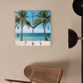thumbnail image 4 of 12 Inch Wall Clock Battery Operated Square Clock Decorative for Office, Kitchen, Outdoor, Living Room，Hawaii Tropical Beach Cute Design, 4 of 4