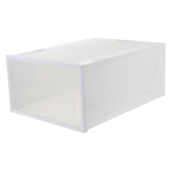 Transparent Storage Box for Shoes EcoFriendly PP ABS Plastic Beige Shoe Container with Drawer Design